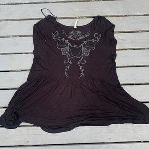 Free people short sleeve baby doll top